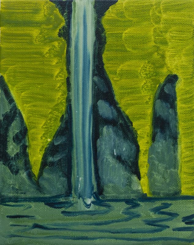 노경화_신화의 폭포_oil on canvas_18cm x 14cm_2018