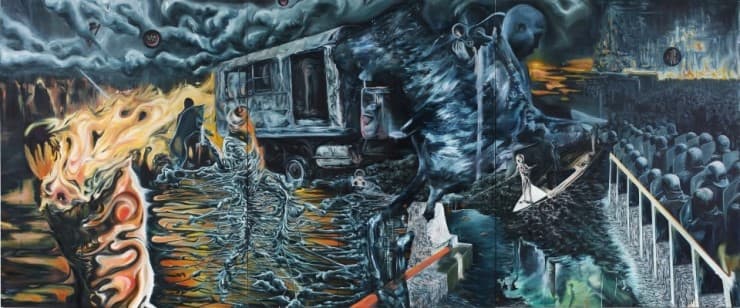 범진용, run,91x117cm,oil on canvas,2014