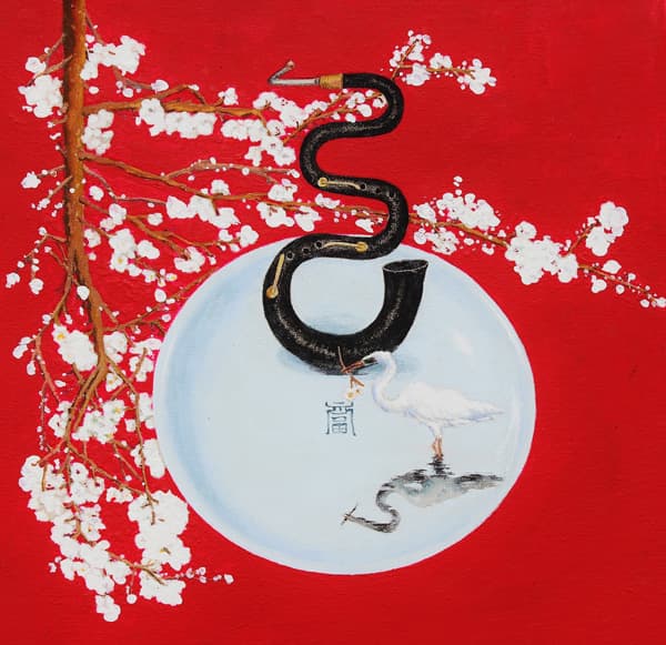 정경희, 기다리는 봄 40x40cm  acrylic on canvas  2017