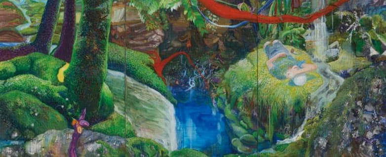 Landsacpe of / 18_162.2x390.3cm_oil on canvas_2015
