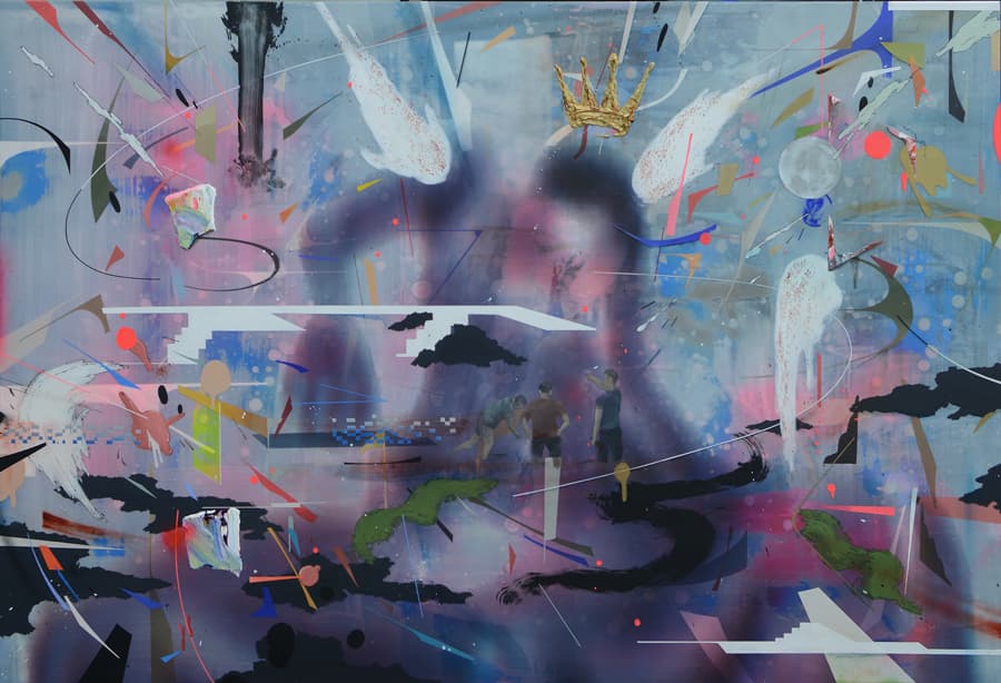 Aewol(涯月) II, mixed media on aluminium, 84x122cm, 2017