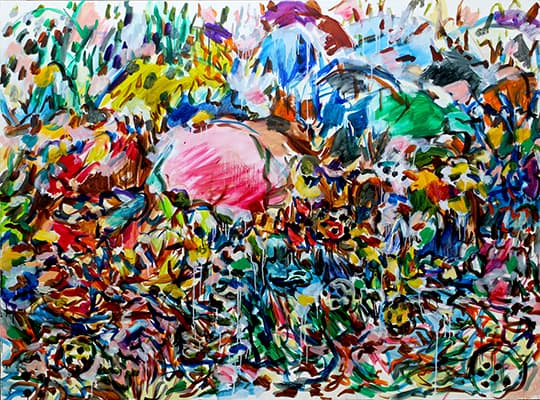 Woohyun Shim, Hidden Valley, 2018, Oil on linen, 120 x 162 cm