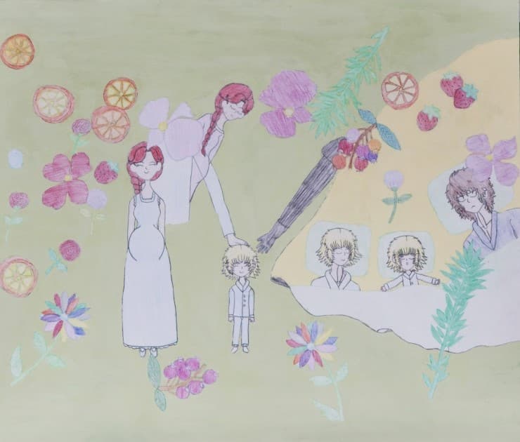 김소원_꿈과 상상_45x53_종이에 색연필_2016