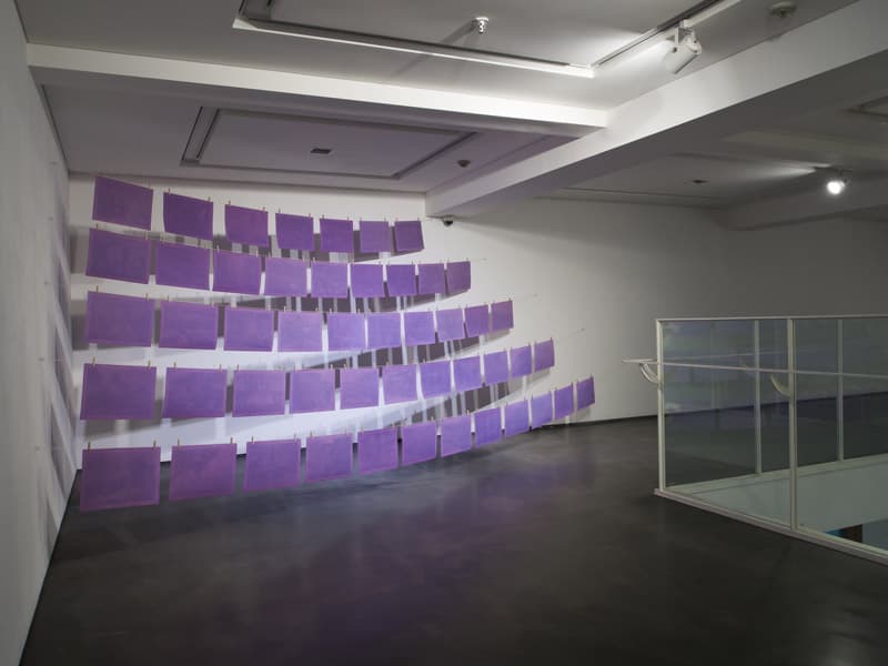 백정기, Is of: 서울, 리트머스종이 위에 강물프린트, 혼합재료, 29.7 x 42cm (60장), 2013-