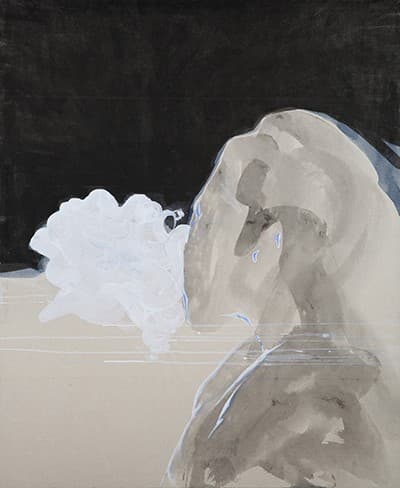 오경진, 숨결, 65x54cm, 한지에 수묵채색, 2016