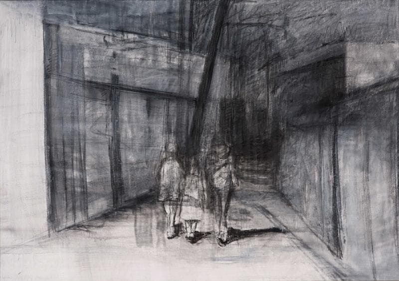박정경, 가는길_90X129cm_종이에 연필,젯소_2016