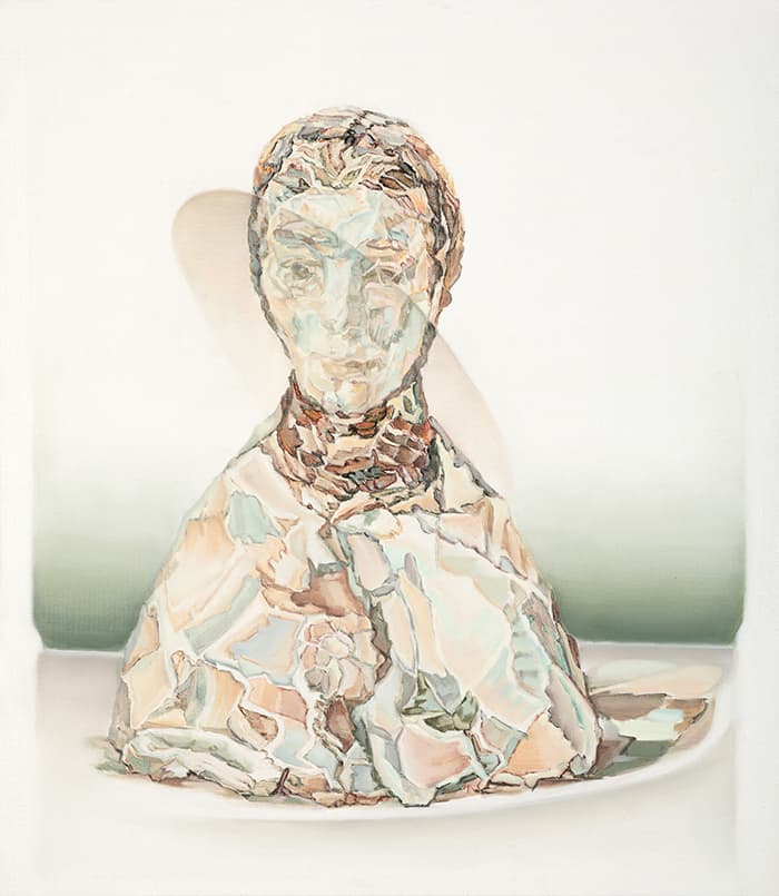 구나, 권진규의 스카프를 맨 여인 A woman wearing a scarf of Kwon Jinkyu, 2019, Oil on Canvas, 92 x 80.5 cm