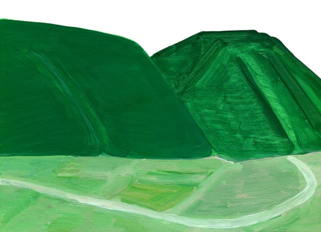 노석미, Very Green 09_ 38x28cm acrylic on paper 2016