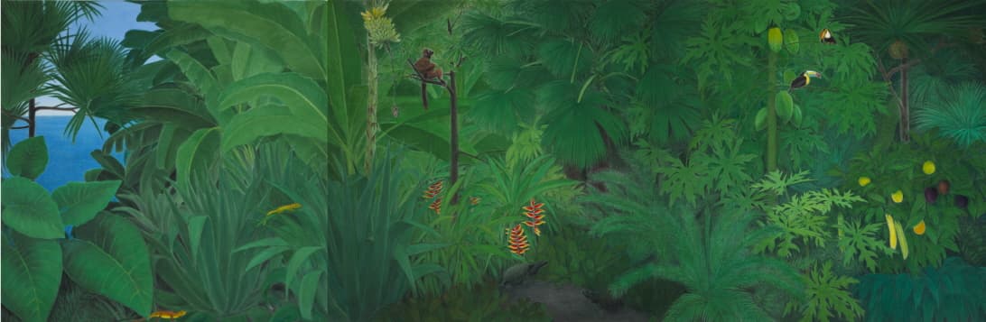 김보희, 투워즈, 2011, 천 위에 채색, 200x600cm(3ea)
