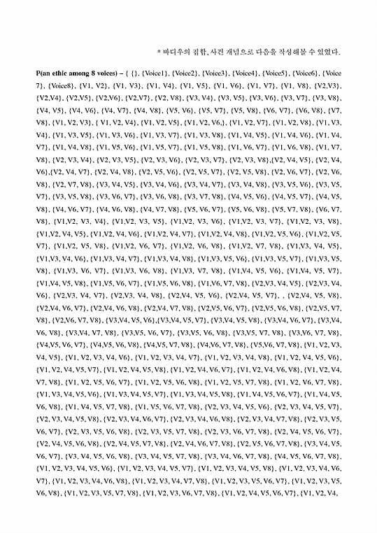 조영아, P(an ethic among eight voices)_text for sound_21cmx29.7cm paper_2016