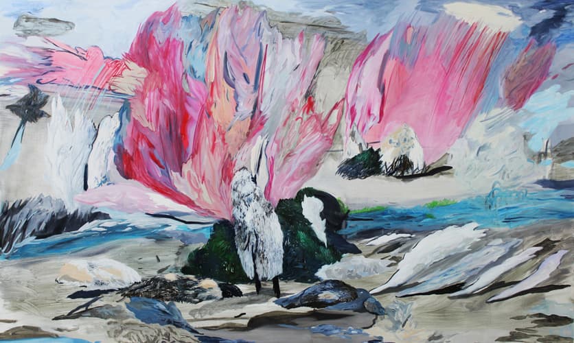 최수인, 구경, oil on canvas, 194x112cm, 2016