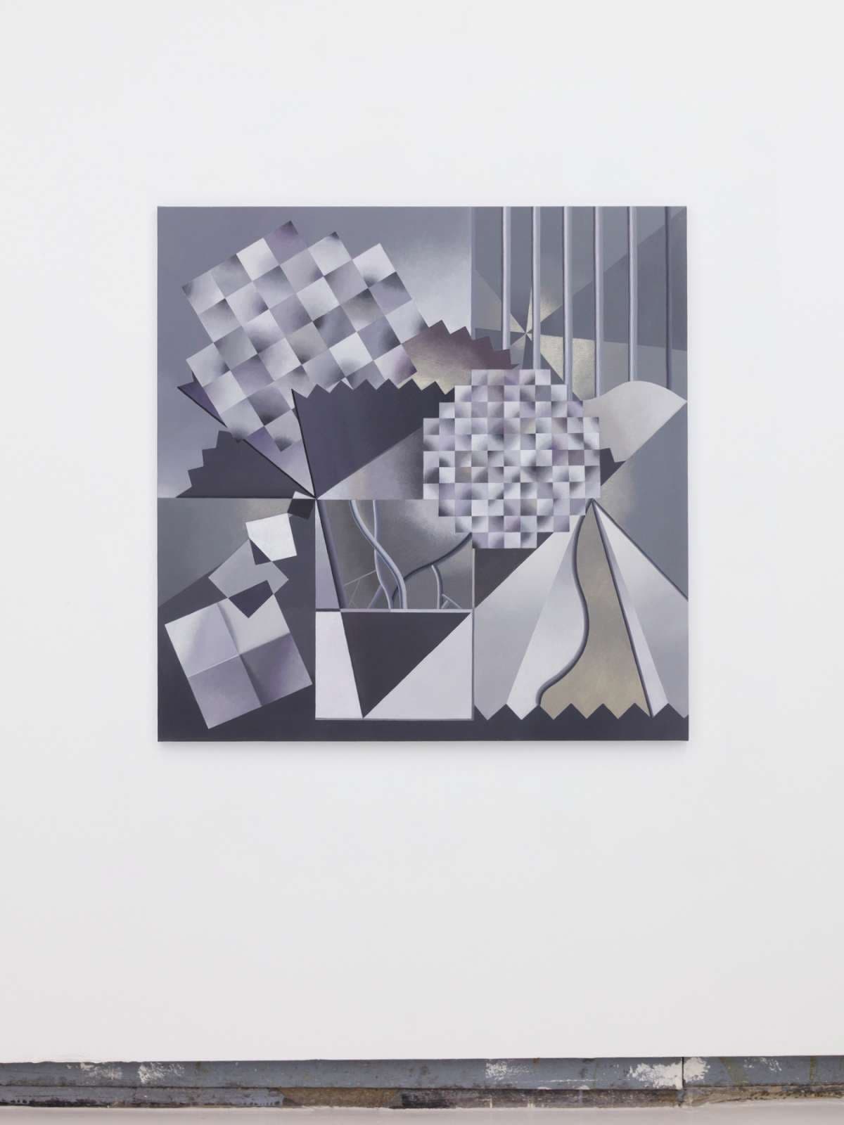 Jetlag, Acrylic on linen (mounted on wood panel), 100 × 100cm, 2024