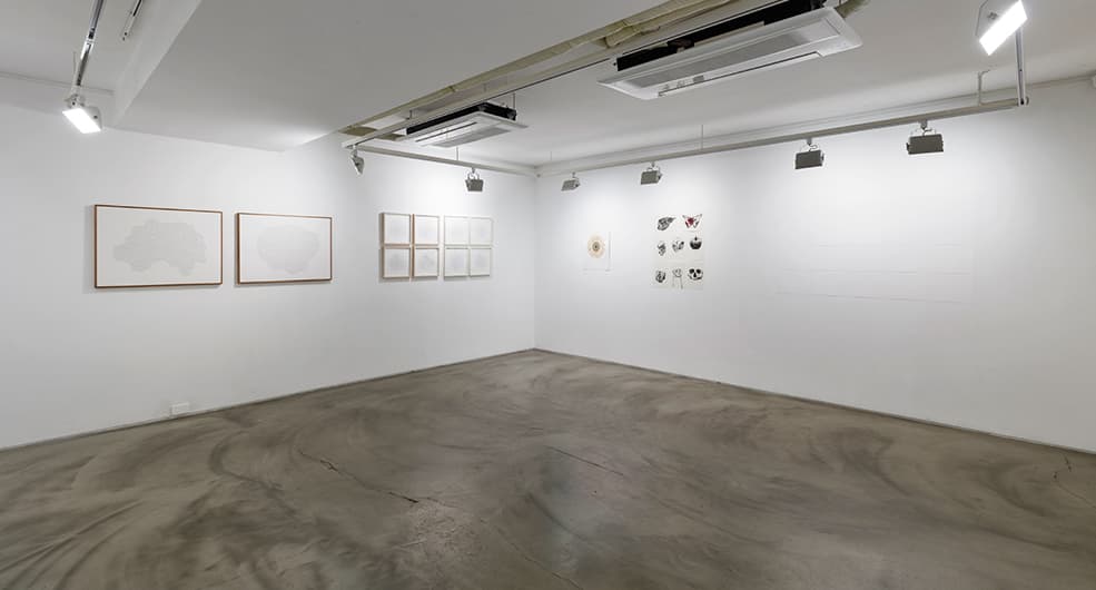 Installation view of Your Hand, My Heart, Gallery Simon, 2017