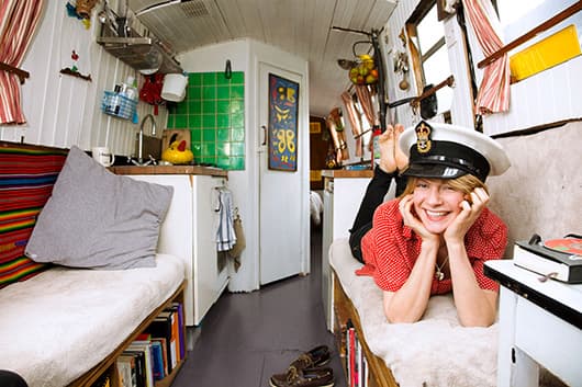 Retts Wood on Her Boat, London, 2009 All Images Courtesy of The Selby