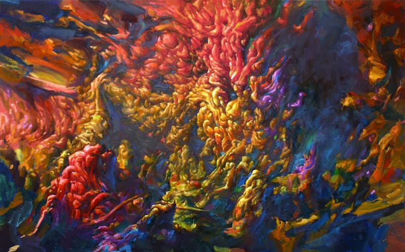 이현배, Shape of color, 2017, 80.3X130cm, Oil on canvas