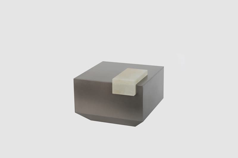 sonsangwoo, tea table, resin, korean paper, stainless, (300x300x200), 2019
