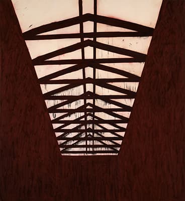 Tony Bevan_Violet Interior (PC0112)_2001_Acrylic and charcoal on canvas_274x251cm