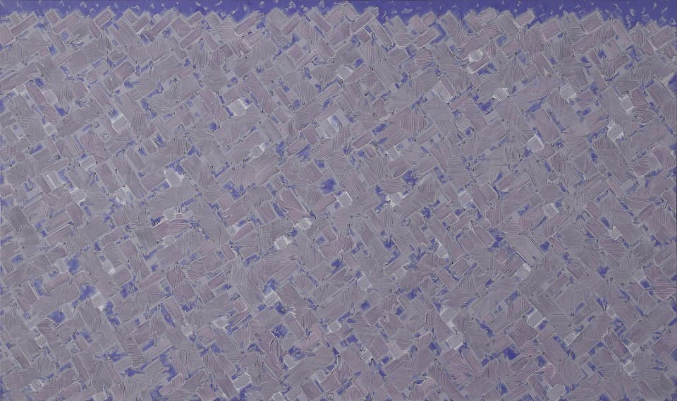 박서보, 묘법, 캔버스에 한지, 195×330.5cm, 1990