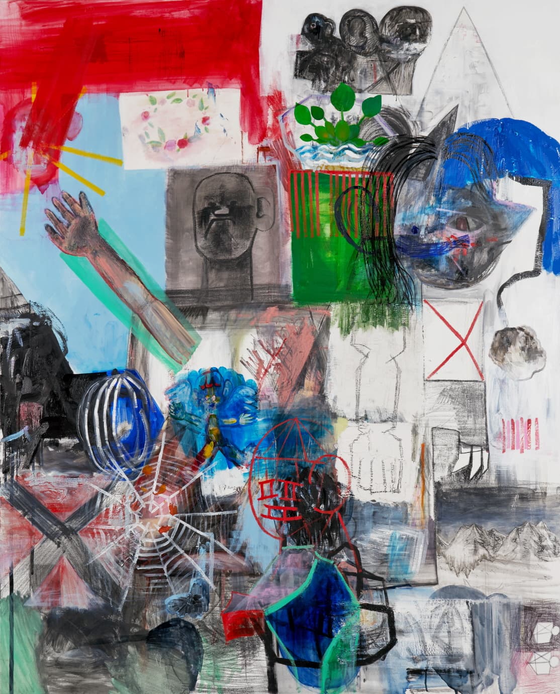 서재웅_늦은 오후_캔버스위에오일,흑연,목탄,색연필_162.2x130.3_2017