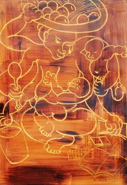 윤석남, <손이 열이라도>, 1986, 종이에 아크릴릭 105×75cm, 작가 기증(2014)
