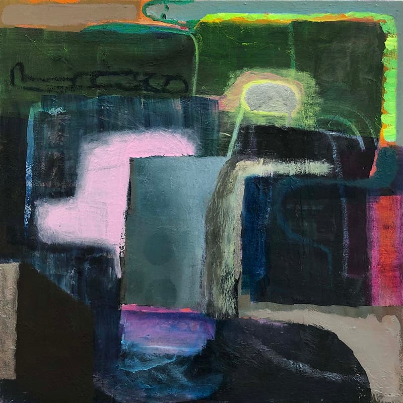 Underground Lovers, 50.5x50.5cm, oil and enamel on canvas, 2020