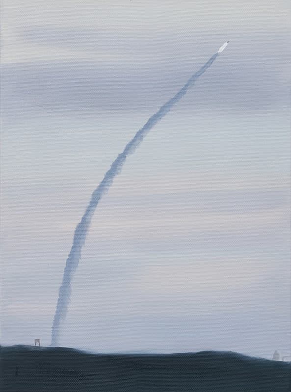 민유정, 발사 #1, 45.5x33.5cm, oil on canvas, 2012