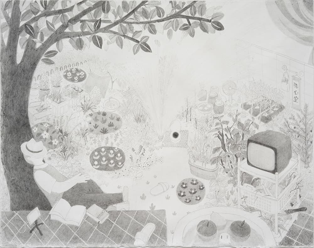 Rest Room_종이에 연필 드로잉_116x130cm_2021