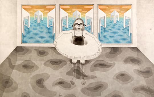 김혜령_Lost_장지에 먹과 채색_120×180cm_2008
