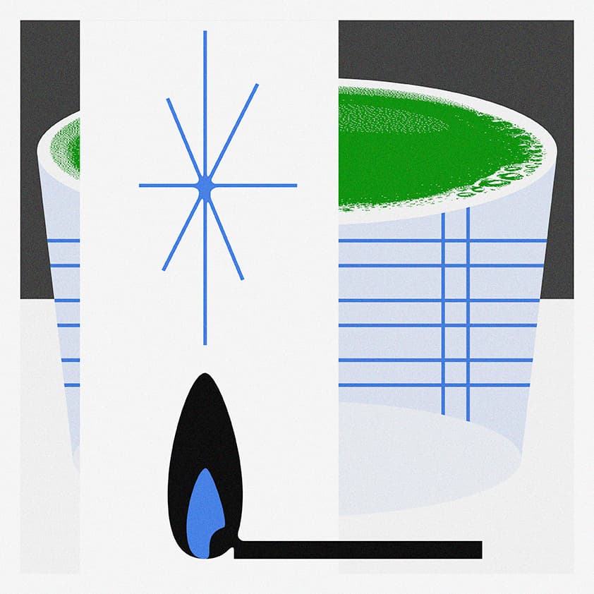 김희애, 스트레스드 디저트 #10, 2022, 종이에 리소 인쇄, 297x297mm