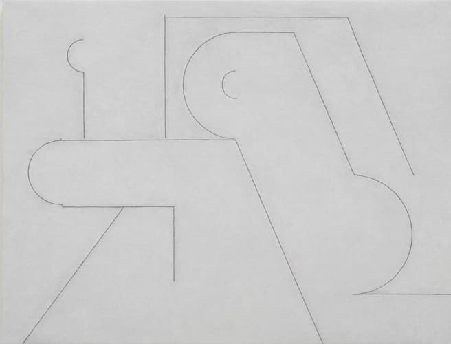 허우중, A 와 B, 2019 oil, pencil on canvas, 53 x 41cm