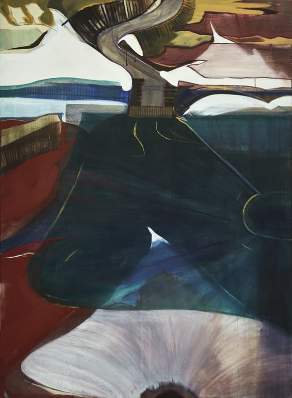 김세은, 〈갈라진 섬〉, 2017. 캔버스에 수용성 유화, 205 x 150 x 3 cm. 이미지 출처: 원앤제이 갤러리