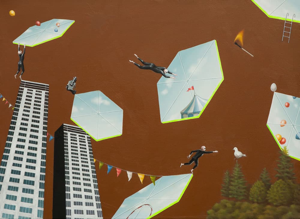 허민희, Life circus, Oil on Canvas, 33.3×45.5cm, 2015