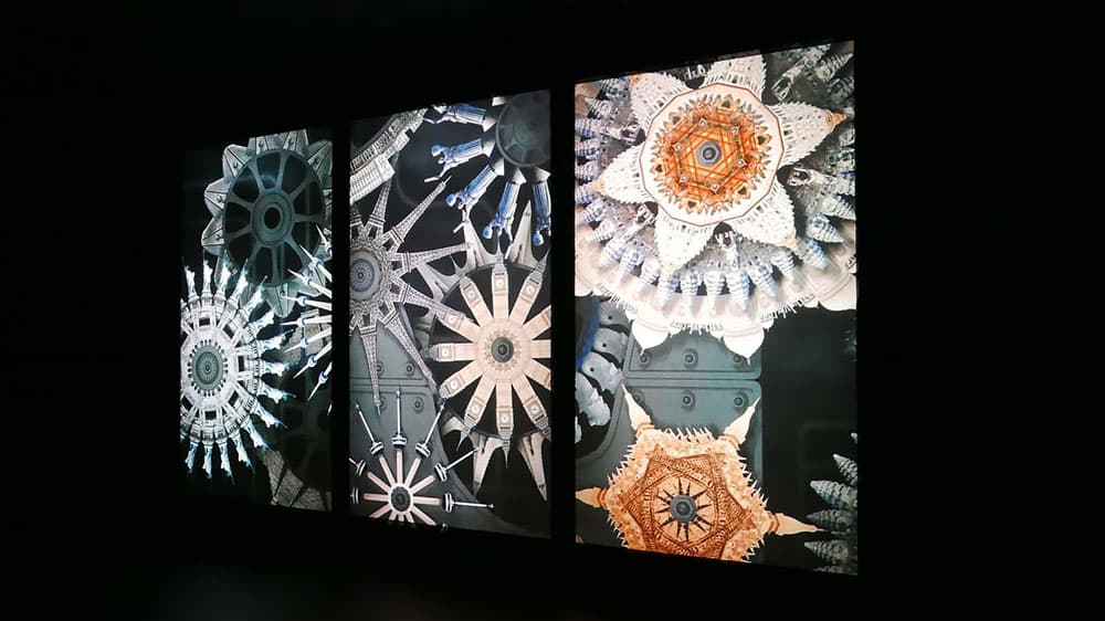 Po-Yen Wang, Xeroxed Destination series, Three channel Animated Video Installation with Sound, 2D/3D Computer Animation, 3min. 2014 © GIAF
