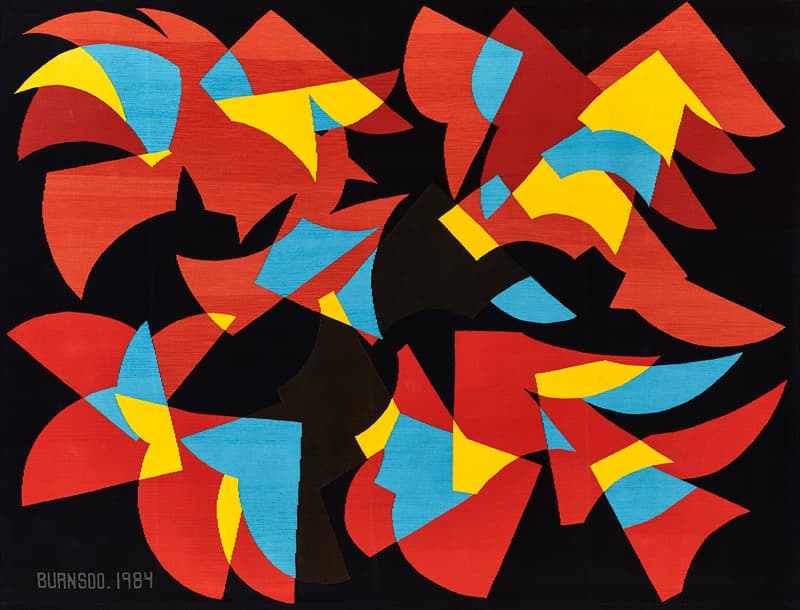 송번수, <생의 오케스트라>, 1984, 아크릴사, 평직, 302×369cm