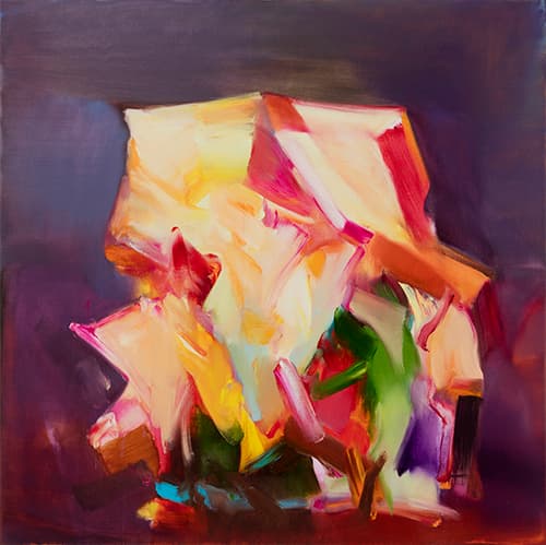 Jihoon Ha, gemstone isle#21, 2018, acrylic oil on canvas, 70x70cm