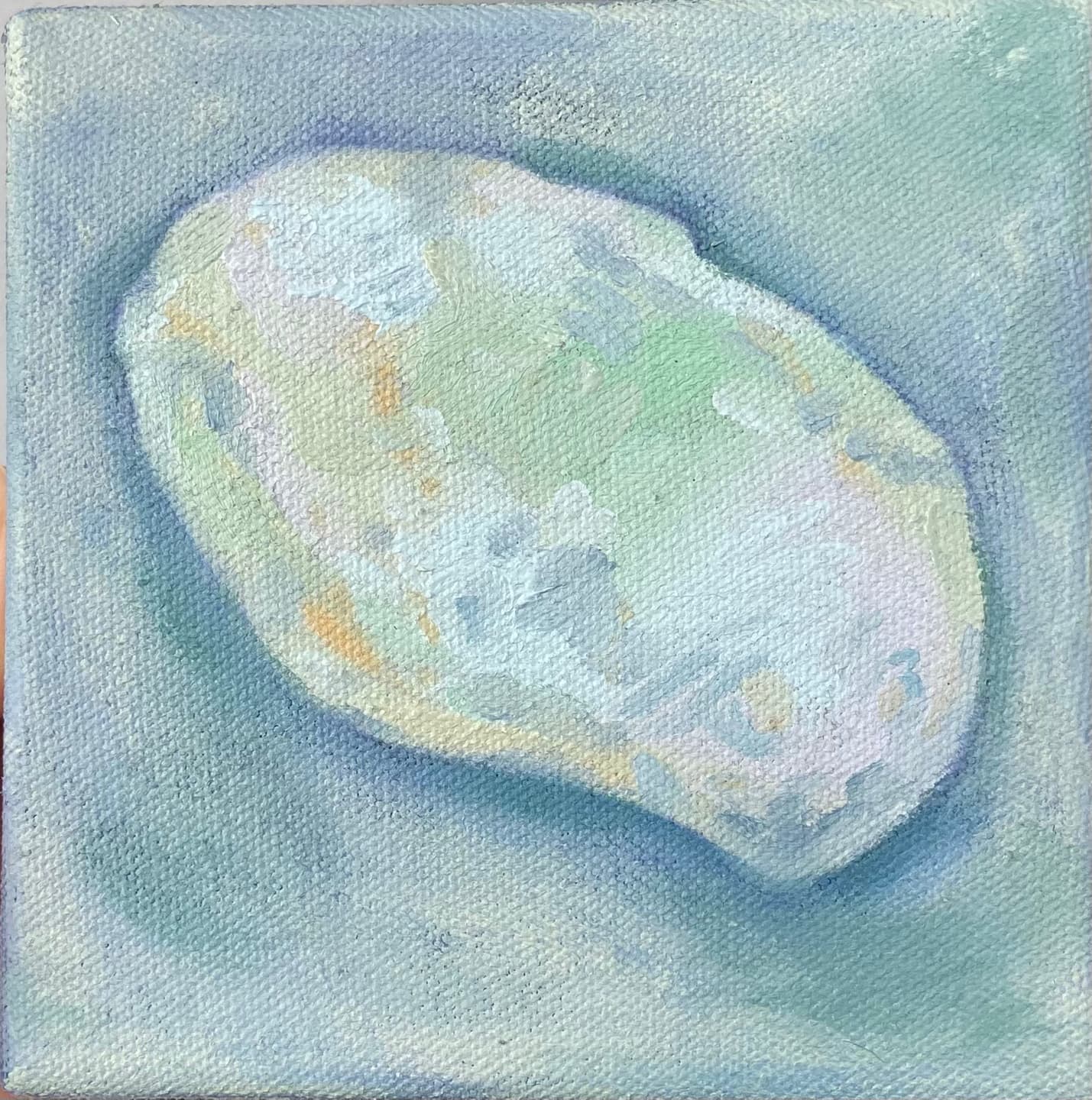 민트. 캔버스에 유화. 10x10.2021