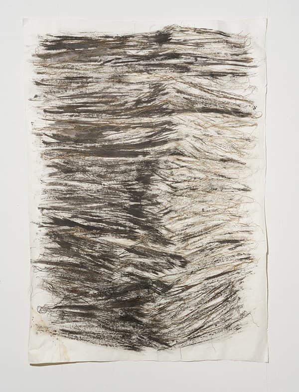 이주연, Accumulate-5, machine stitch on paper, 2017