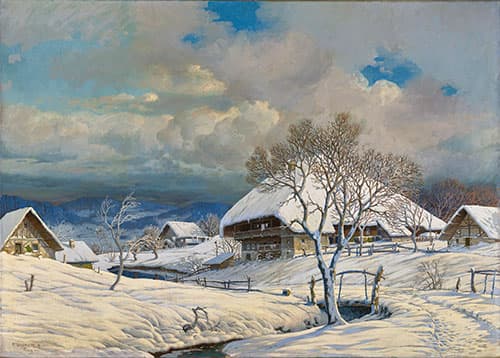 카를 하우프트만, 겨울 풍경, 캔버스에 유채, 141x99.5cm, 1919