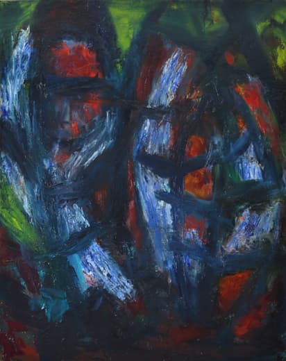 이윤홍,  Two Trees 두 나무, Oil on canvas , 30 X 24 inches (76.2 X 60.9 cm), 2018