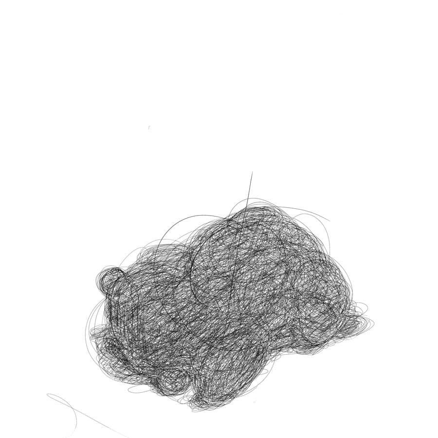 Yi HyunJoo, Wad of cotton, Digital drawing, 50x50, 2017