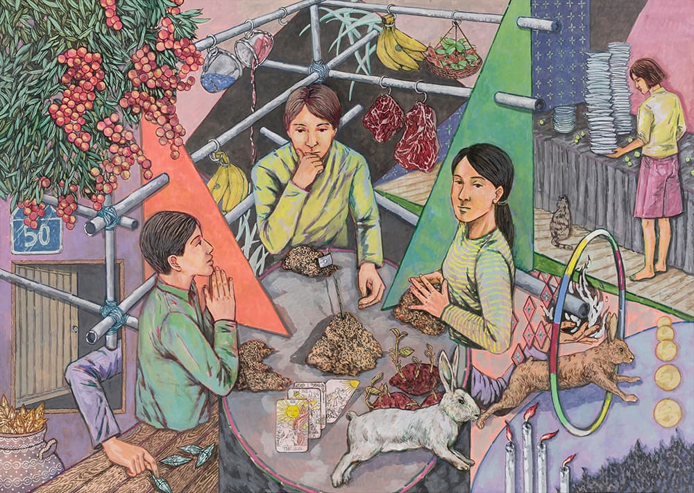 조민아_각각의 몫_장지에 채색_140×200cm_2022