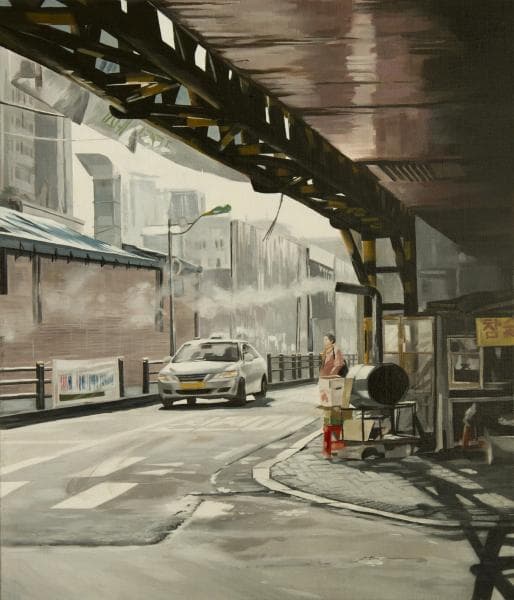 마진영, 중화동 동부시장길 , 45.5x53cm, Oil on canvas, 2012