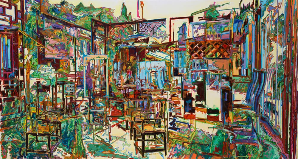 YOU JIN, Search Best Structure, oil on canvas, 225 x 120cm, 2015