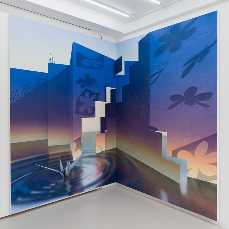 Hyori Cho 조효리  Overture 서곡  2022  Acrylic, oil, color pencil, paper on canvas  225 x 162 cm (each)