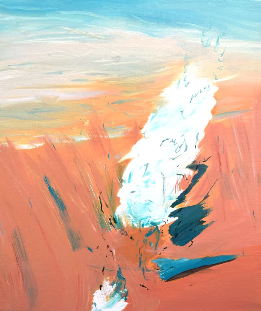 모래 뿌리기, oil on canvas, 53.0x45.5cm, 2021