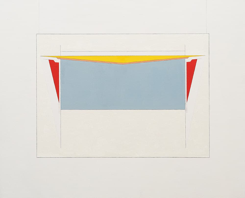 Cantilever_2018_110x135cm_ Pencil, oil on canvas
