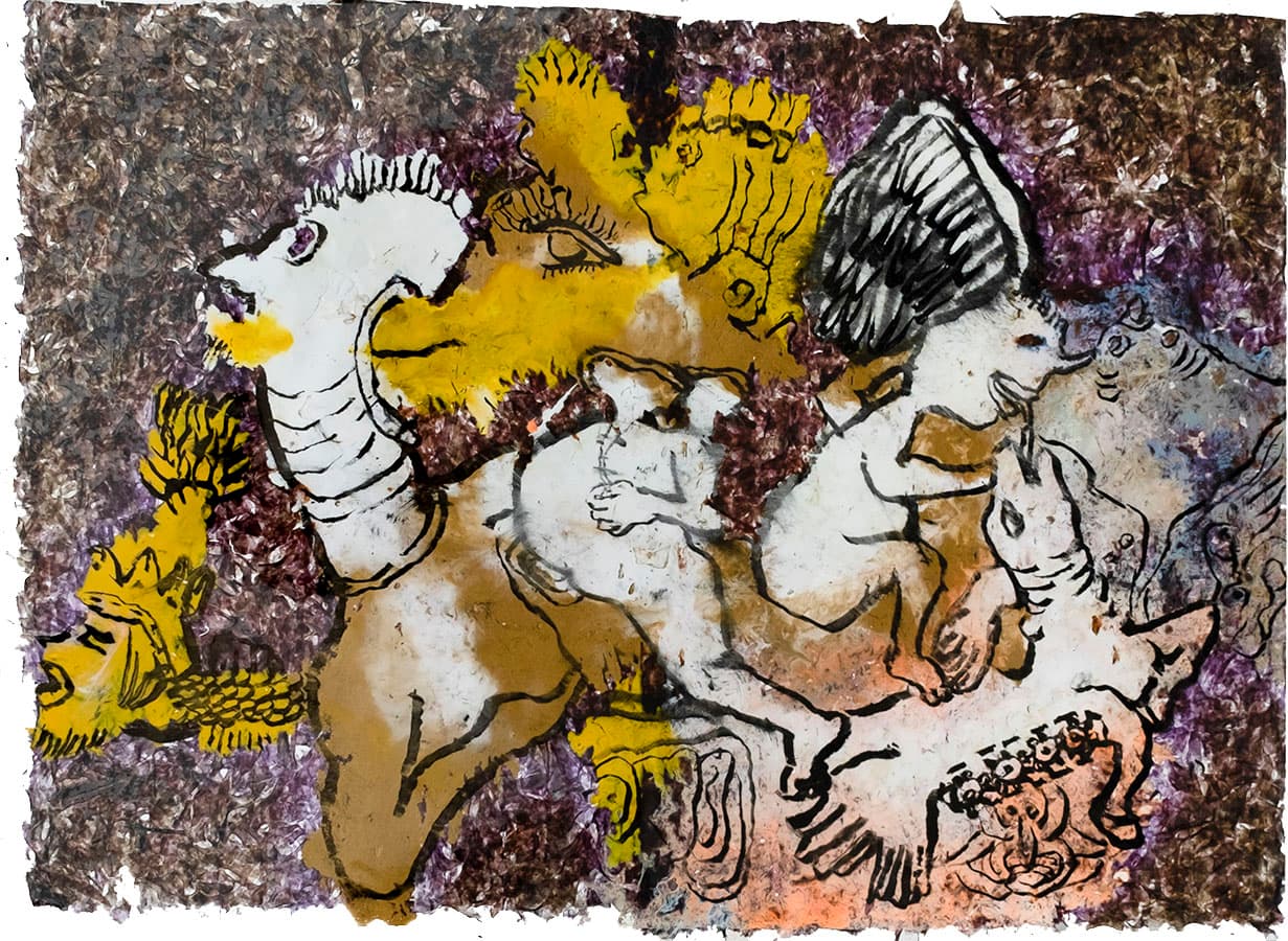 ORYUGY karma no5_김 라미네이팅 드로잉_29 x42cm_2021