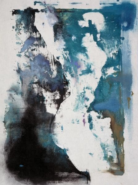 전수경, Torso-female_68x50cm_한지위에 실크스크린, 먹, 채색, 2004