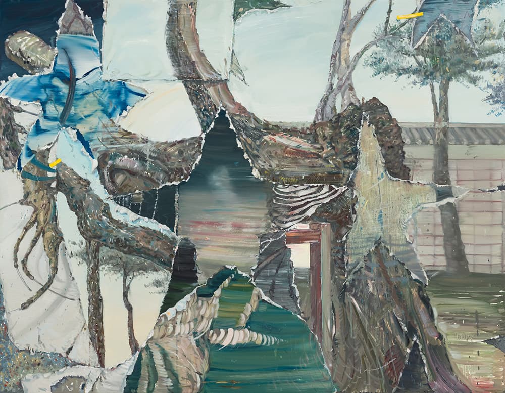 김정인, 잔해가 만든 별, 91.0 x 116.8cm, oil on canvas, 2021