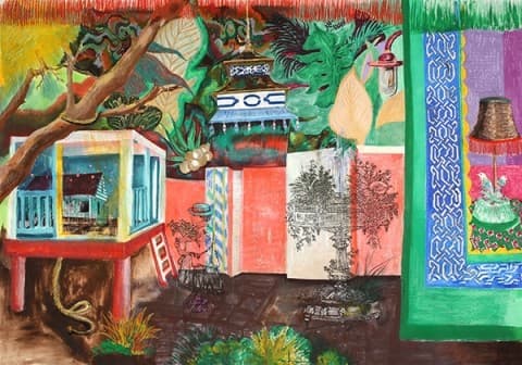 I am not Jealous_Mixed media on Hanji_149X208cm_2018